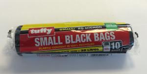 Tuffy Small Black Refuse Bags 10's - 100% recycled